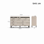 Lillian FAS-Graded Solid Liriodendron Wood Multi-Drawer Bedside Storage Cabinet for Home Grey