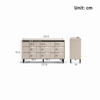 Lillian FAS-Graded Solid Liriodendron Wood Multi-Drawer Bedside Storage Cabinet for Home Grey