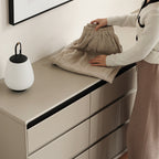 Lillian FAS-Graded Solid Liriodendron Wood Multi-Drawer Bedside Storage Cabinet for Home Grey