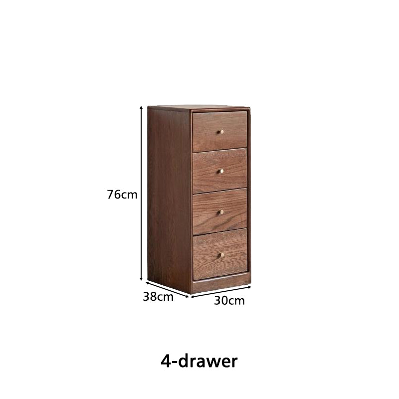 Ellen FAS-Graded Solid American Oak Wood Multi-Drawer Bedside Storage Cabinet for Home Multiple Size