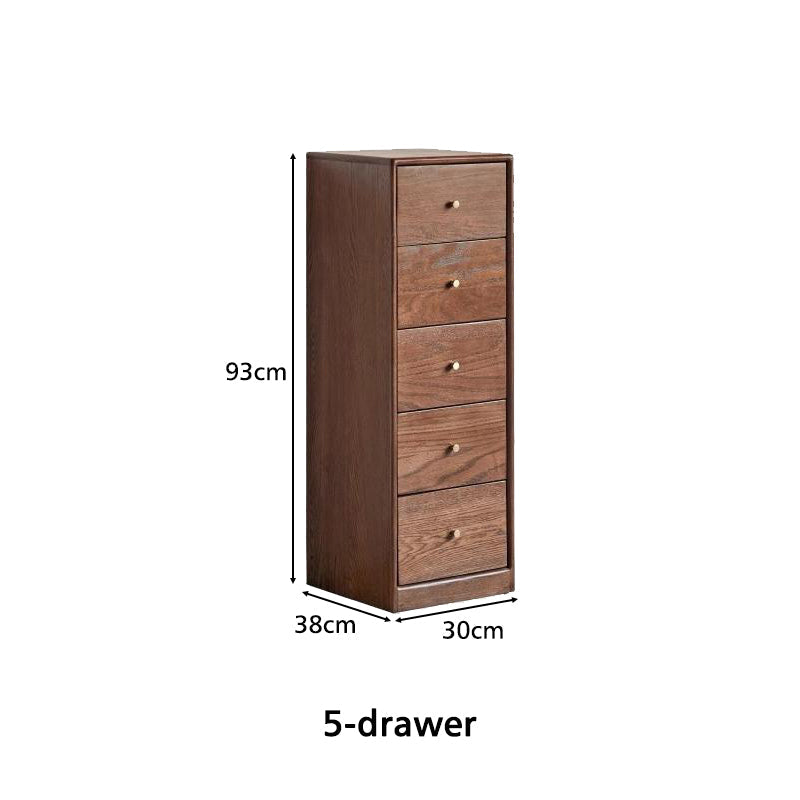 Ellen FAS-Graded Solid American Oak Wood Multi-Drawer Bedside Storage Cabinet for Home Multiple Size
