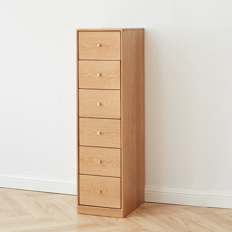 Ellen FAS-Graded Solid American Oak Wood Multi-Drawer Bedside Storage Cabinet for Home Multiple Size