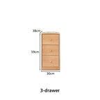 Ellen FAS-Graded Solid American Oak Wood Multi-Drawer Bedside Storage Cabinet for Home Multiple Size