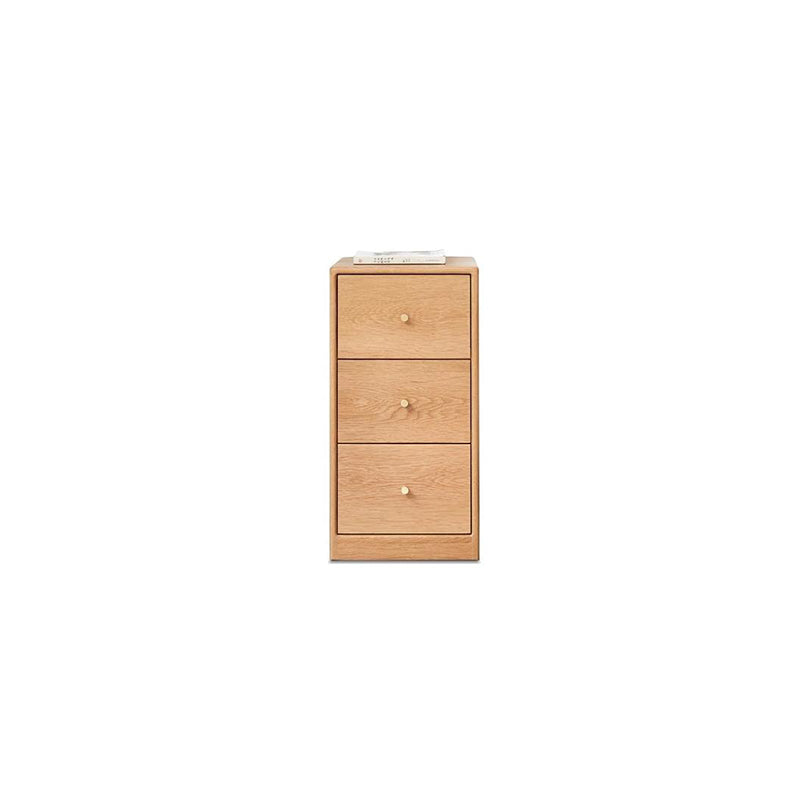 Ellen FAS-Graded Solid American Oak Wood Multi-Drawer Bedside Storage Cabinet for Home Multiple Size