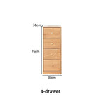Ellen FAS-Graded Solid American Oak Wood Multi-Drawer Bedside Storage Cabinet for Home Multiple Size