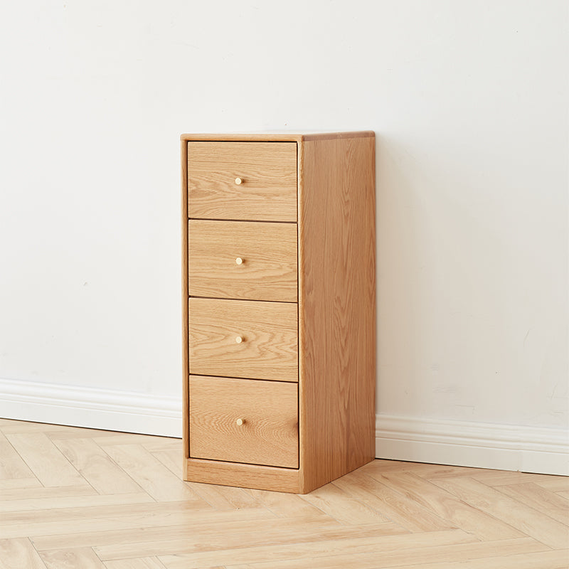 Ellen FAS-Graded Solid American Oak Wood Multi-Drawer Bedside Storage Cabinet for Home Multiple Size
