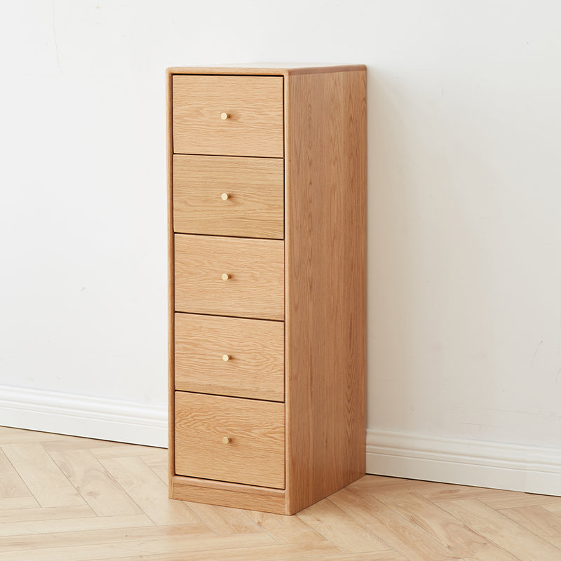 Ellen FAS-Graded Solid American Oak Wood Multi-Drawer Bedside Storage Cabinet for Home Multiple Size