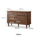 Brittany 0.63m/0.83m/1.22m FAS-Graded Solid Black Walnut Wood Bedside Storage Cabinet For Home