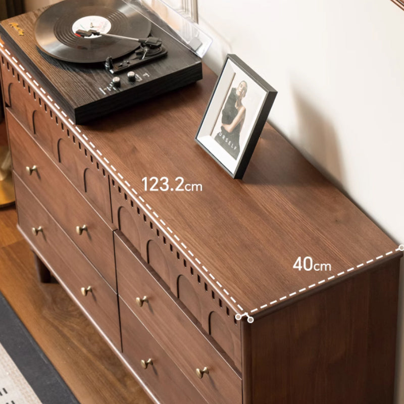 Brittany 0.63m/0.83m/1.22m FAS-Graded Solid Black Walnut Wood Bedside Storage Cabinet For Home