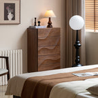 Bertram 0.56m FAS-Graded Solid Black Walnut Wood Bedside Storage Cabinet For Home