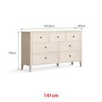 Corinne 0.87m/1.41m FAS-Graded Solid American Oak Wood Bedside Storage Cabinet For Home