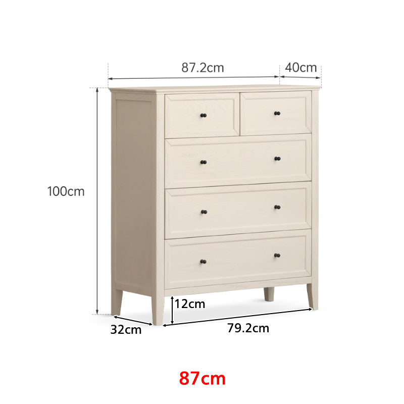 Corinne 0.87m/1.41m FAS-Graded Solid American Oak Wood Bedside Storage Cabinet For Home