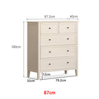 Corinne 0.87m/1.41m FAS-Graded Solid American Oak Wood Bedside Storage Cabinet For Home