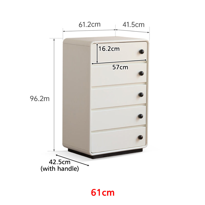 Cora 61cm/80cm/121cm Rubberwood Bedside Storage Cabinet For Home