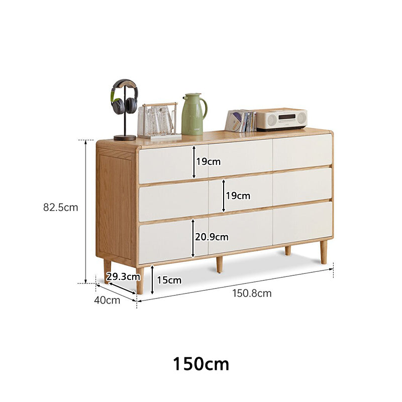 Conrad 56cm/81cm/121cm/150cm FAS-Graded Solid American Oak Wood Bedside Storage Cabinet For Home