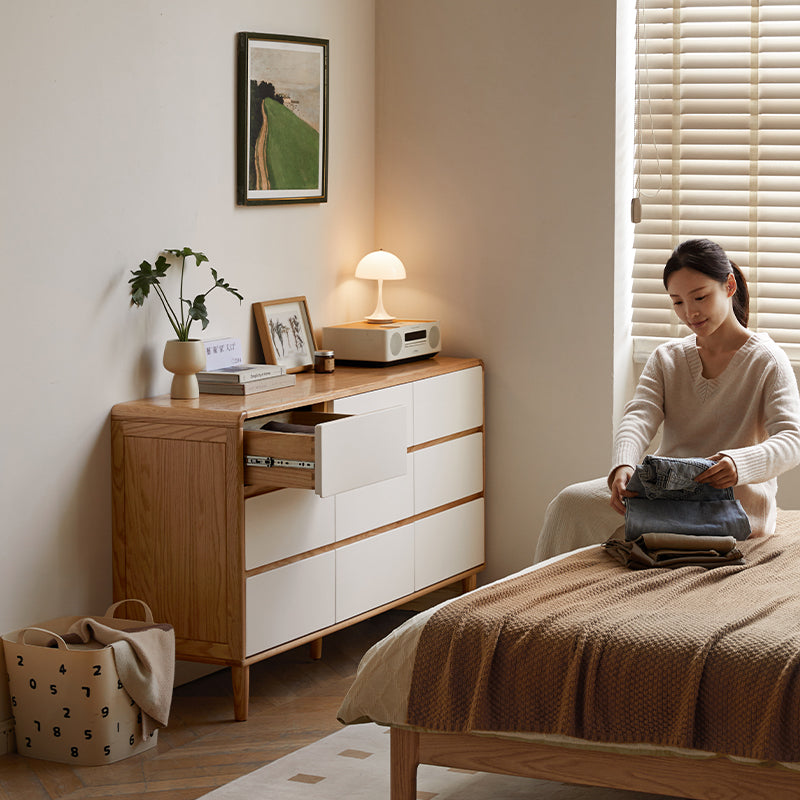 Conrad 56cm/81cm/121cm/150cm FAS-Graded Solid American Oak Wood Bedside Storage Cabinet For Home