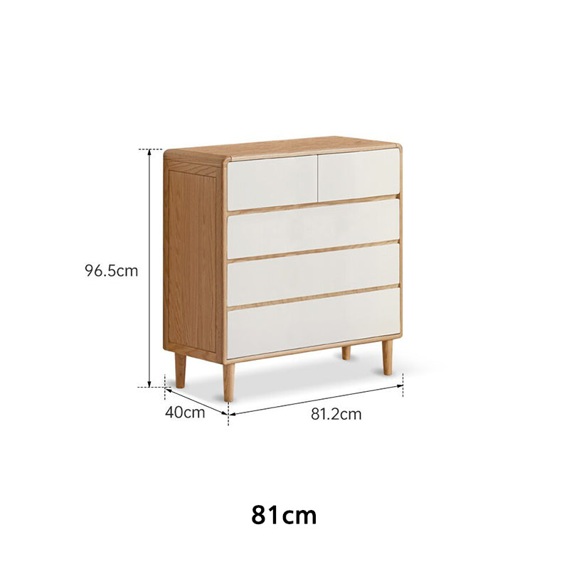 Conrad 56cm/81cm/121cm/150cm FAS-Graded Solid American Oak Wood Bedside Storage Cabinet For Home