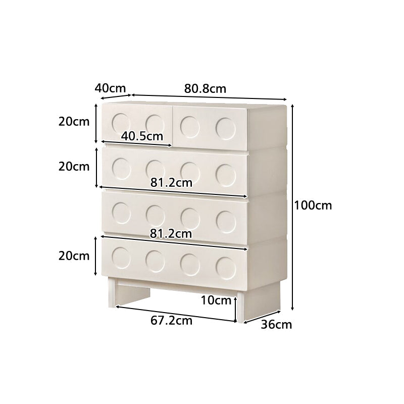 Colleen 80cm Rubberwood Bedside Storage Cabinet For Home White