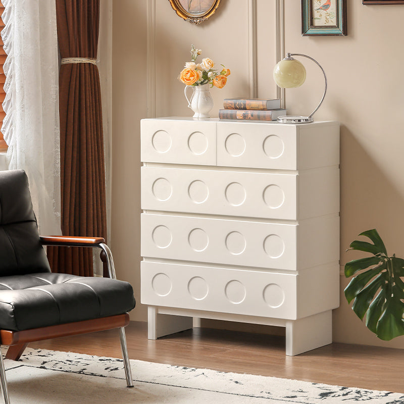 Colleen 80cm Rubberwood Bedside Storage Cabinet For Home White