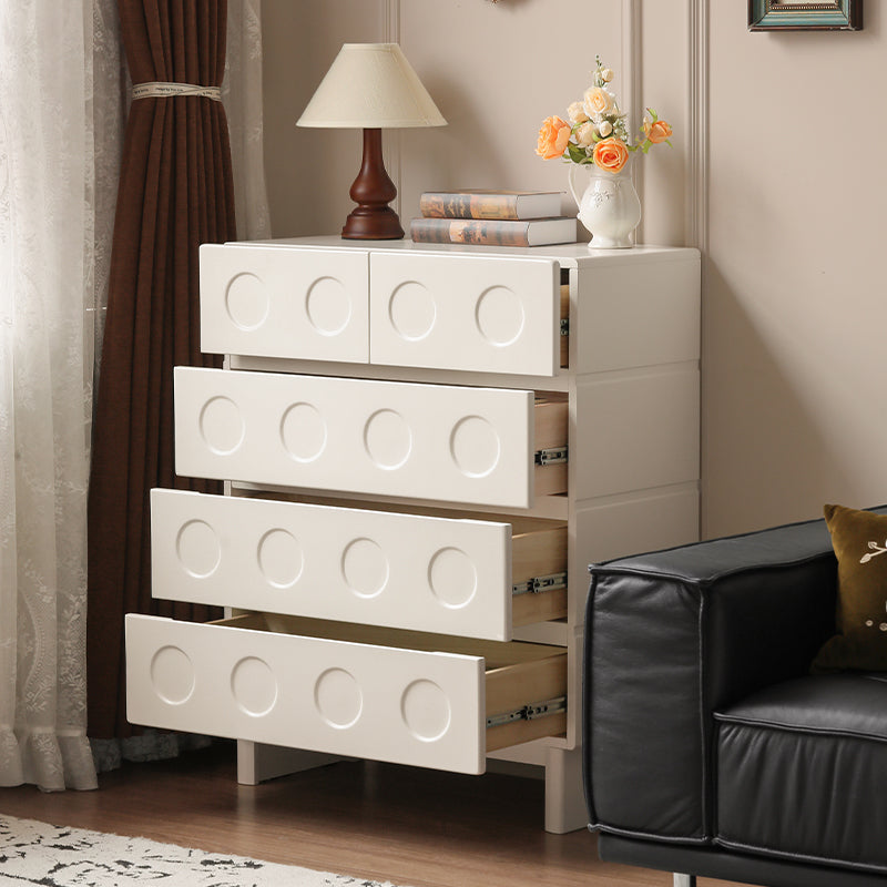 Colleen 80cm Rubberwood Bedside Storage Cabinet For Home White