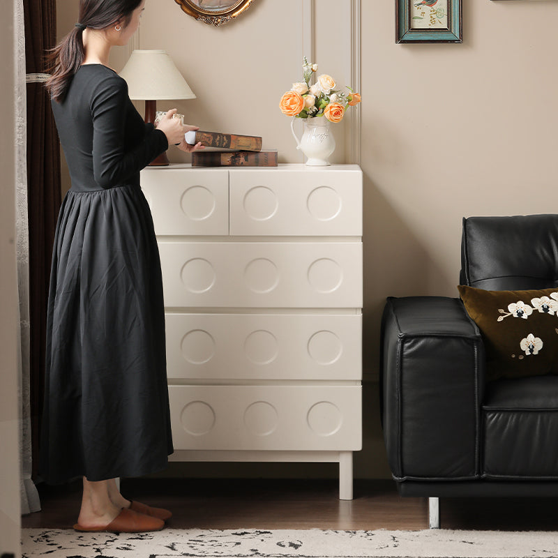 Colleen 80cm Rubberwood Bedside Storage Cabinet For Home White