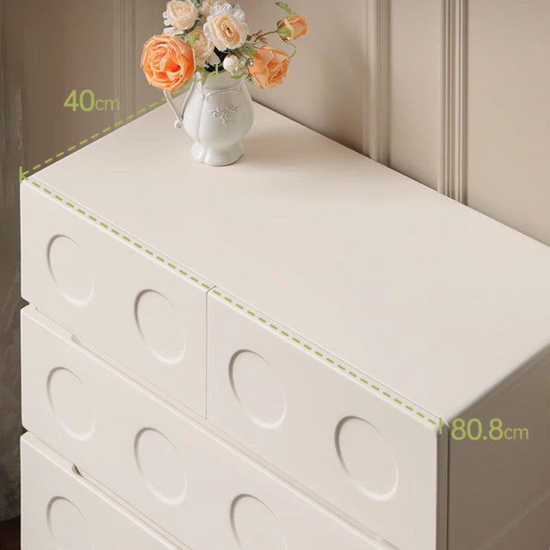 Colleen 80cm Rubberwood Bedside Storage Cabinet For Home White