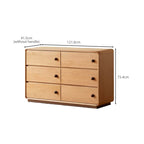 Isadore 120cm Solid Beech Wood Multi-Drawer Bedside Storage Cabinet for Home