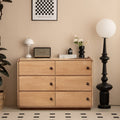 Isadore 120cm Solid Beech Wood Multi-Drawer Bedside Storage Cabinet for Home