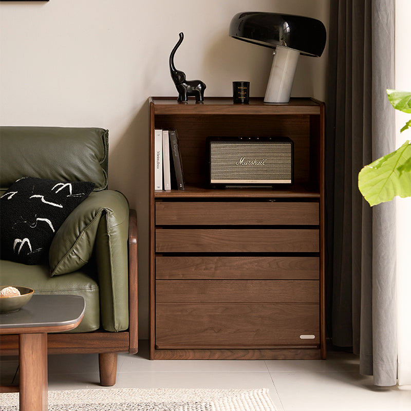 Heidi 70cm-Graded Solid Black Walnut Wood Bookcase Display Shelf/Storage Cabinet