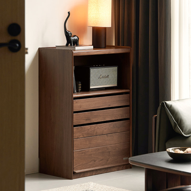 Heidi 70cm-Graded Solid Black Walnut Wood Bookcase Display Shelf/Storage Cabinet