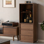 Jaden 50cm-Graded Solid Black Walnut Wood Bookcase Display Shelf/Storage Cabinet