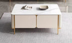 Modern Cultured Marble Top Minimalistic/ Coffee Table/Tea Table