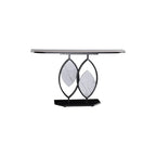 Creative Geometric Design Ceramic Top Entryway Table/Steel Legs