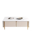 Modern Cultured Marble Top Minimalistic/ Coffee Table/Tea Table