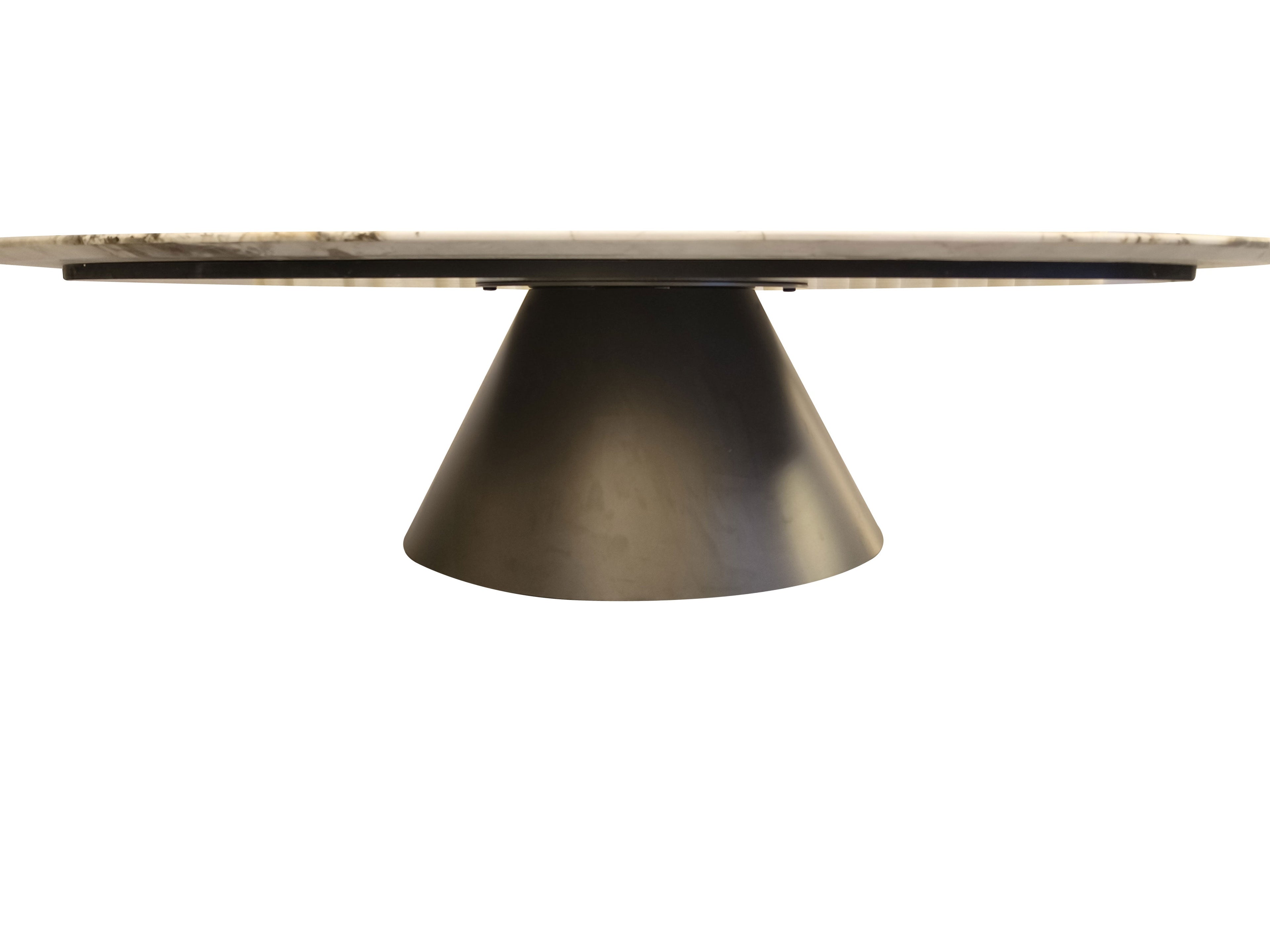 Irregular Shape Coffee Table Set with Carbon Steel Base